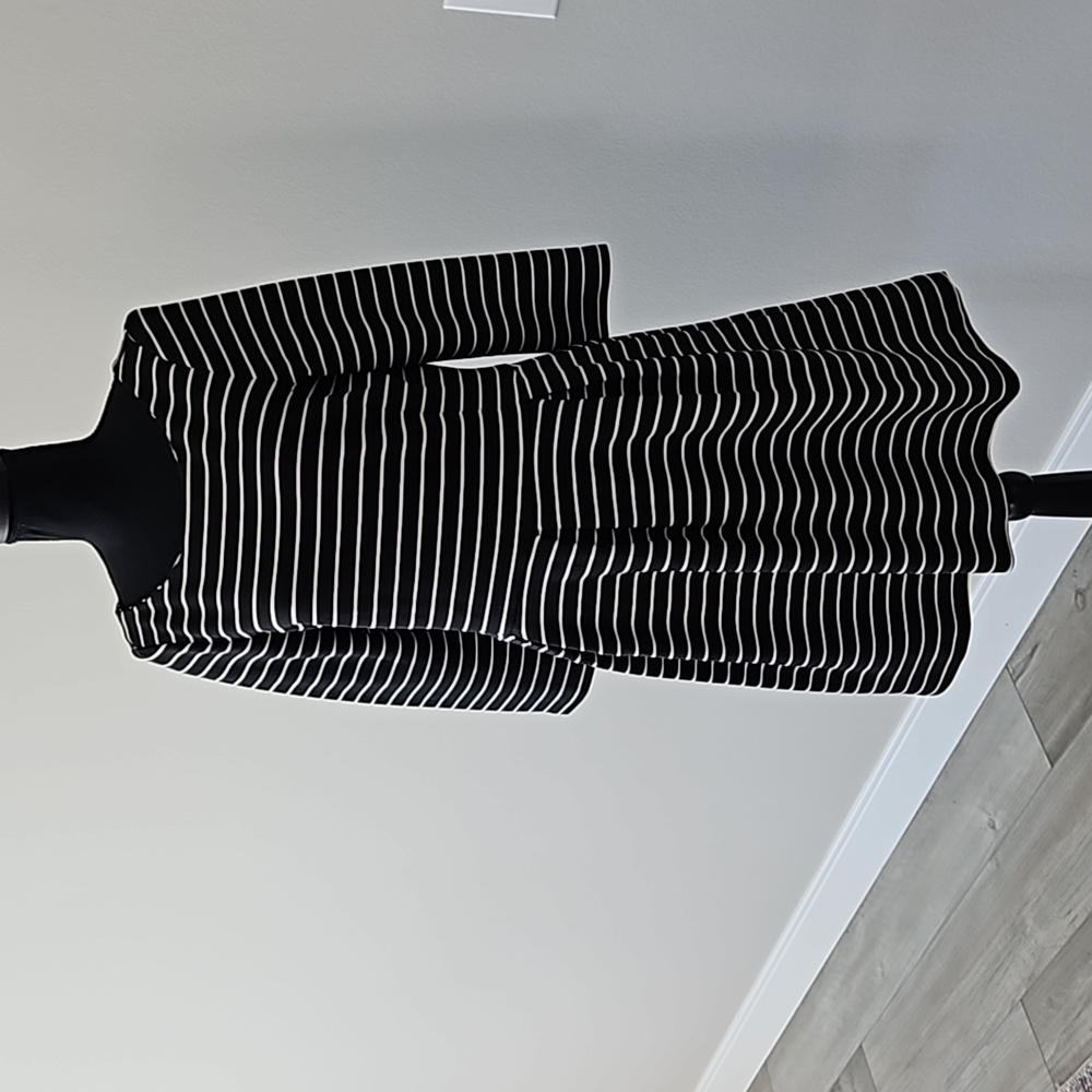 Banana Republic | Structured Long Sleeve Midi Stripped Dress | Womens 10